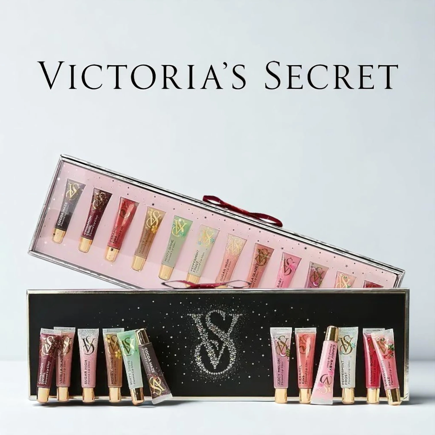 Набір блисків Victoria’s Secret 12 Days of Gloss — святкова колекція для сяючих губ щодня
